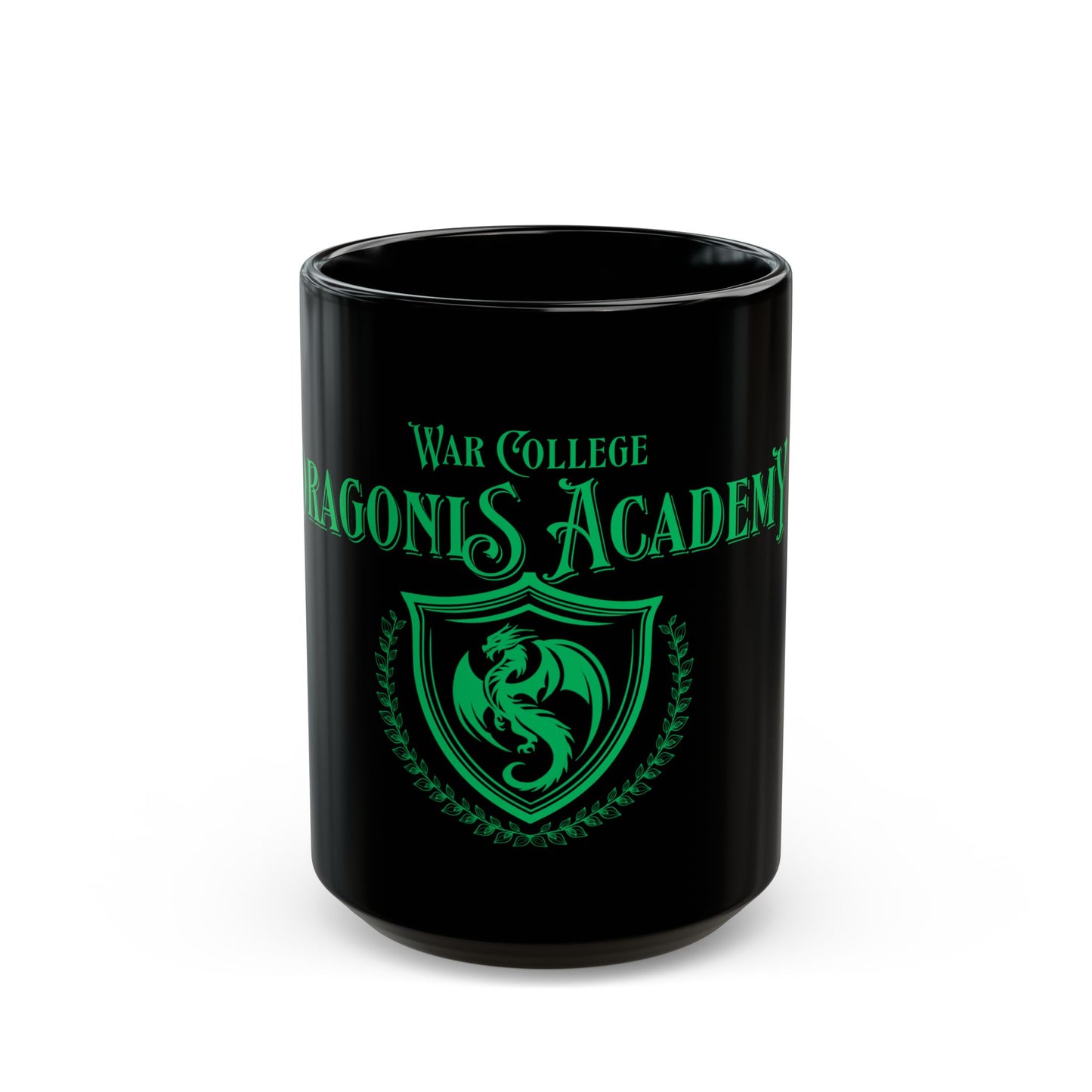 War College Dragons Academy Black Mug - Unique Gift for Students, Coffee Lover, Fantasy Fans, Graduation, Personalized Mug