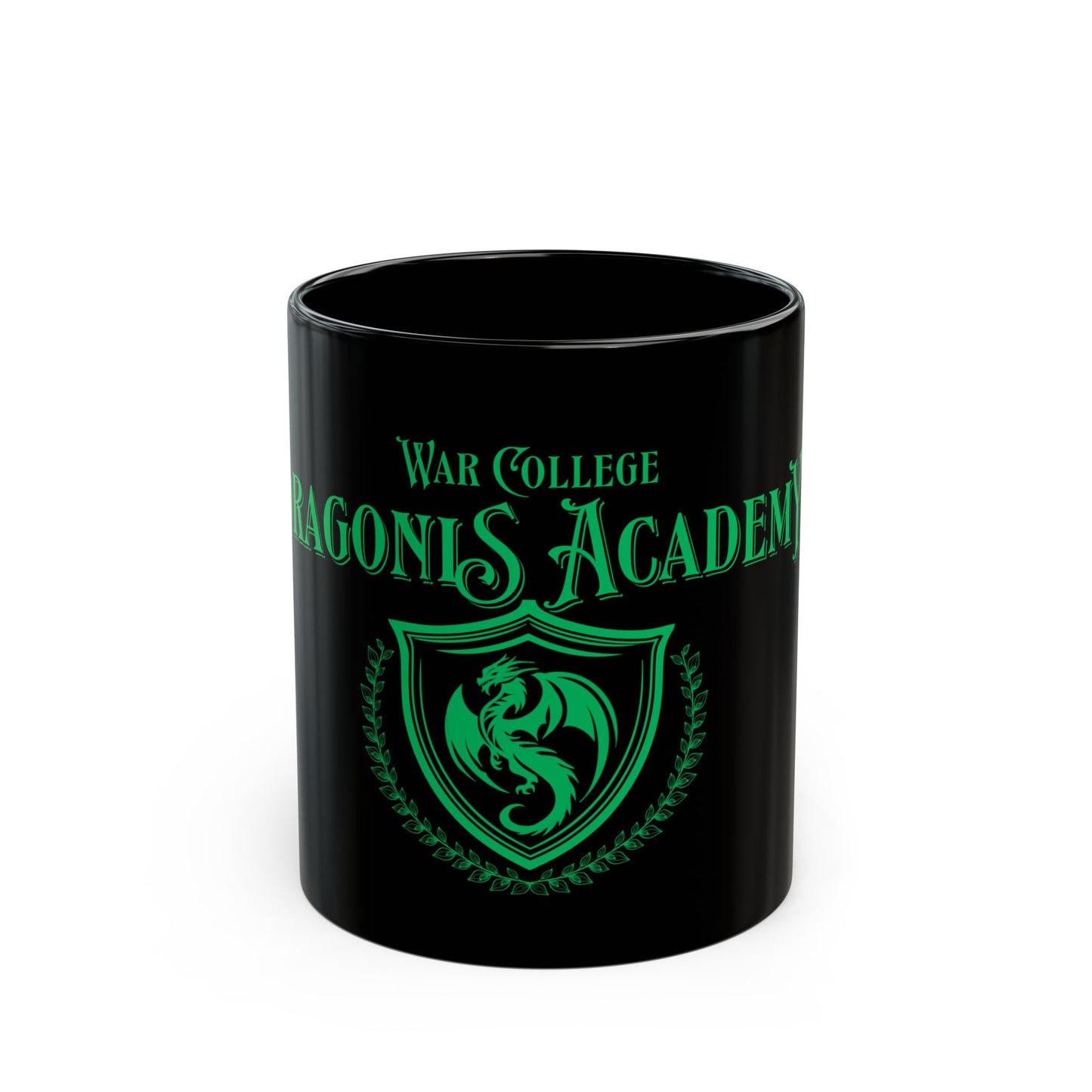 War College Dragons Academy Black Mug - Unique Gift for Students, Coffee Lover, Fantasy Fans, Graduation, Personalized Mug