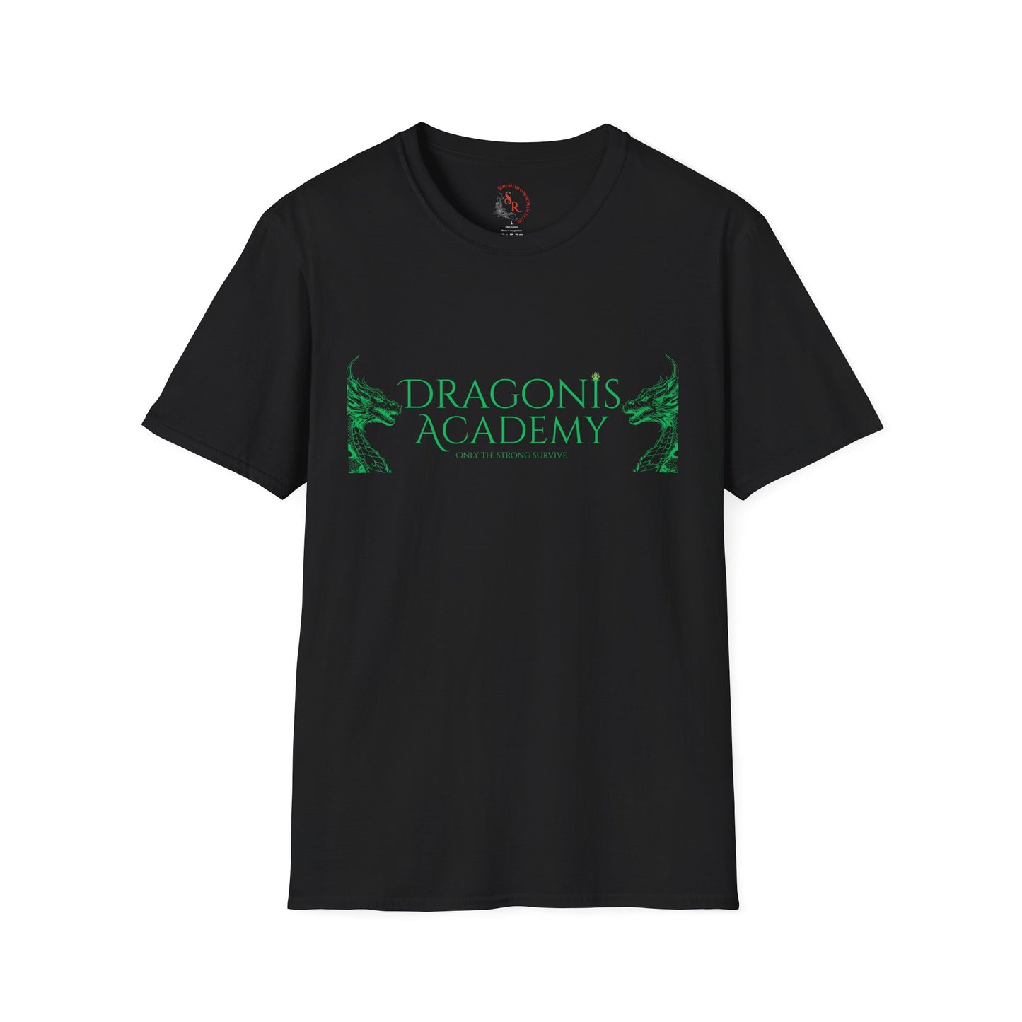 Dragonis Academy Unisex Softstyle T-Shirt, Fantasy Shirt, Gift for Book Lovers