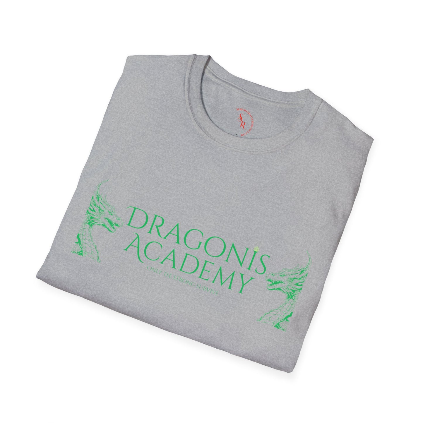 Dragonis Academy Unisex Softstyle T-Shirt, Fantasy Shirt, Gift for Book Lovers