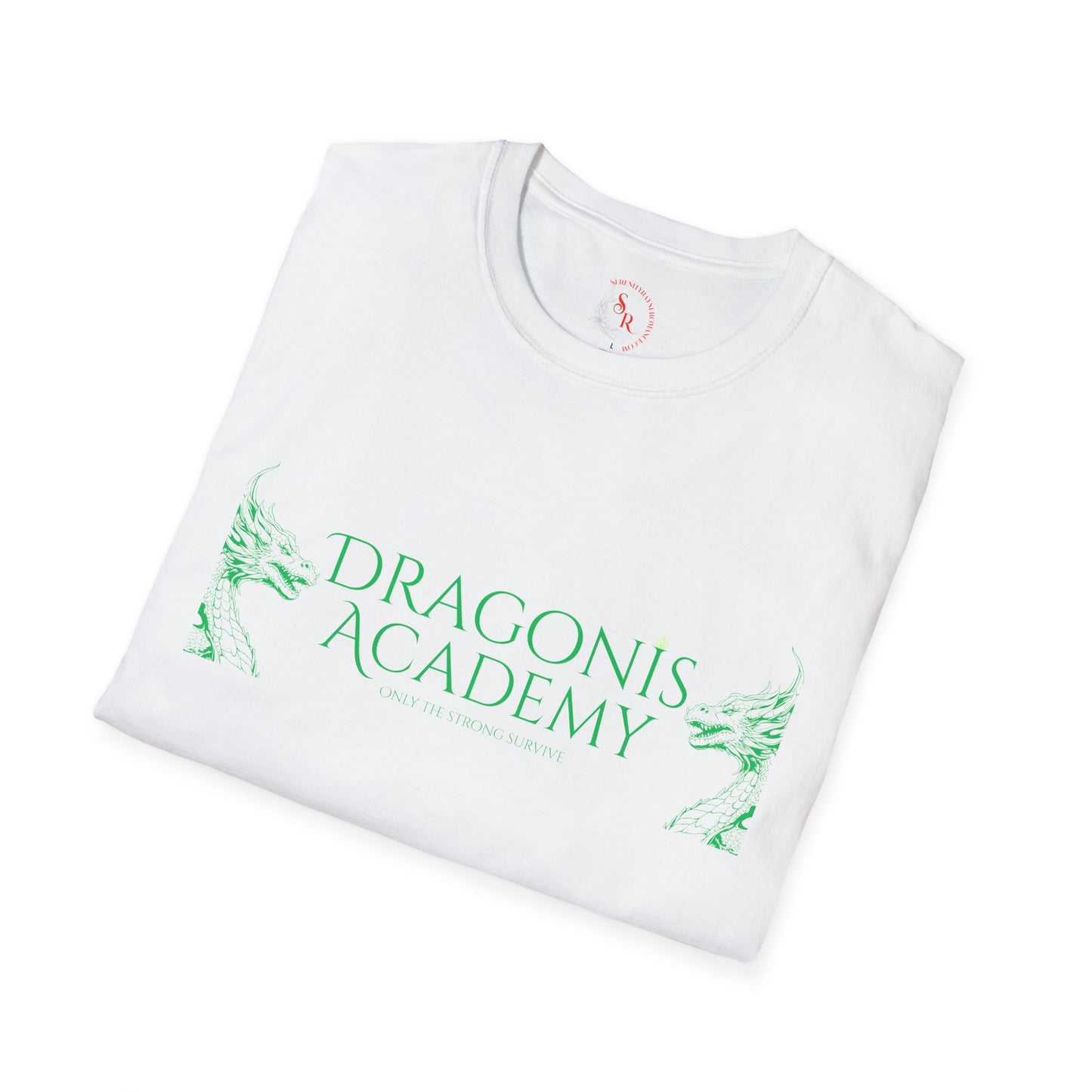 Dragonis Academy Unisex Softstyle T-Shirt, Fantasy Shirt, Gift for Book Lovers