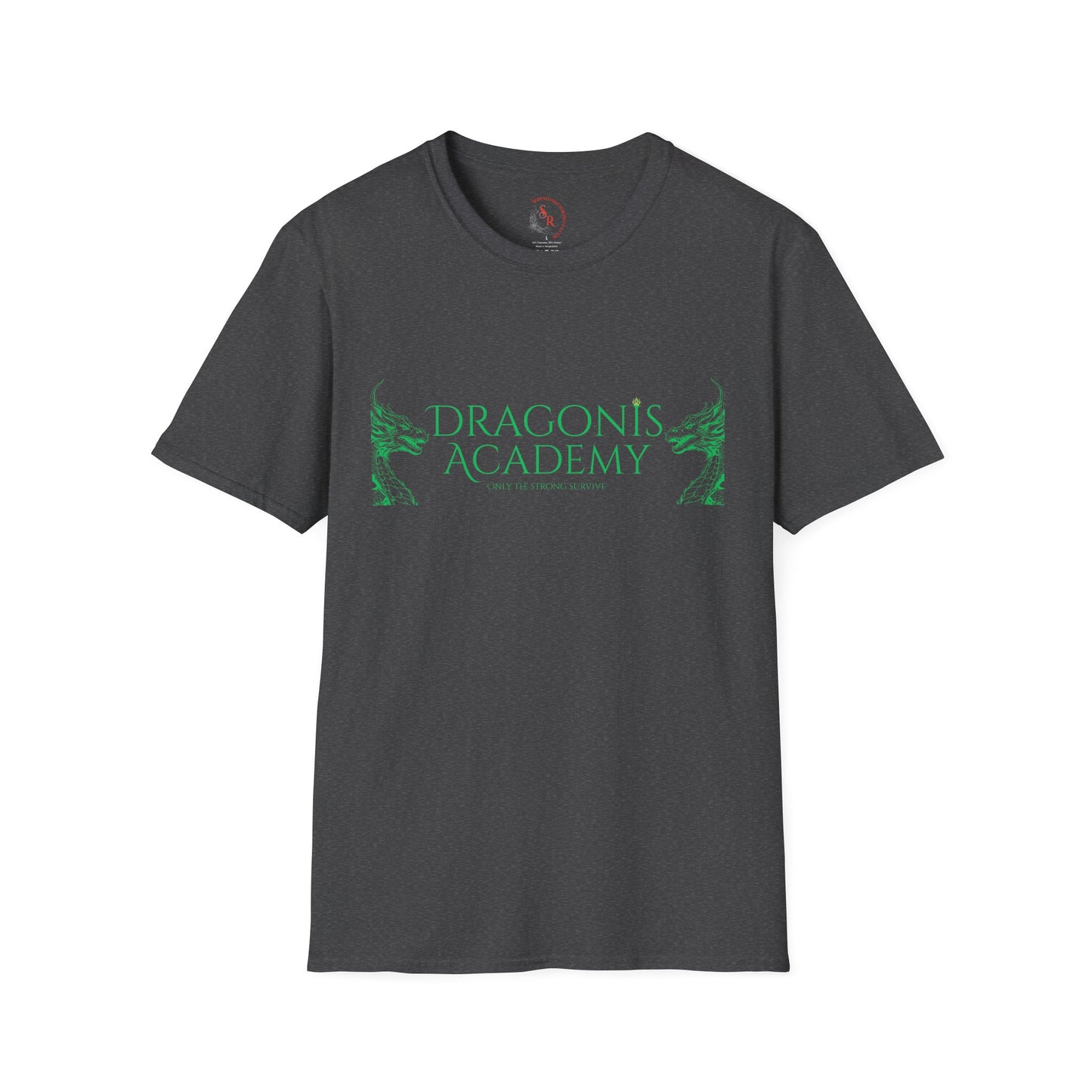 Dragonis Academy Unisex Softstyle T-Shirt, Fantasy Shirt, Gift for Book Lovers