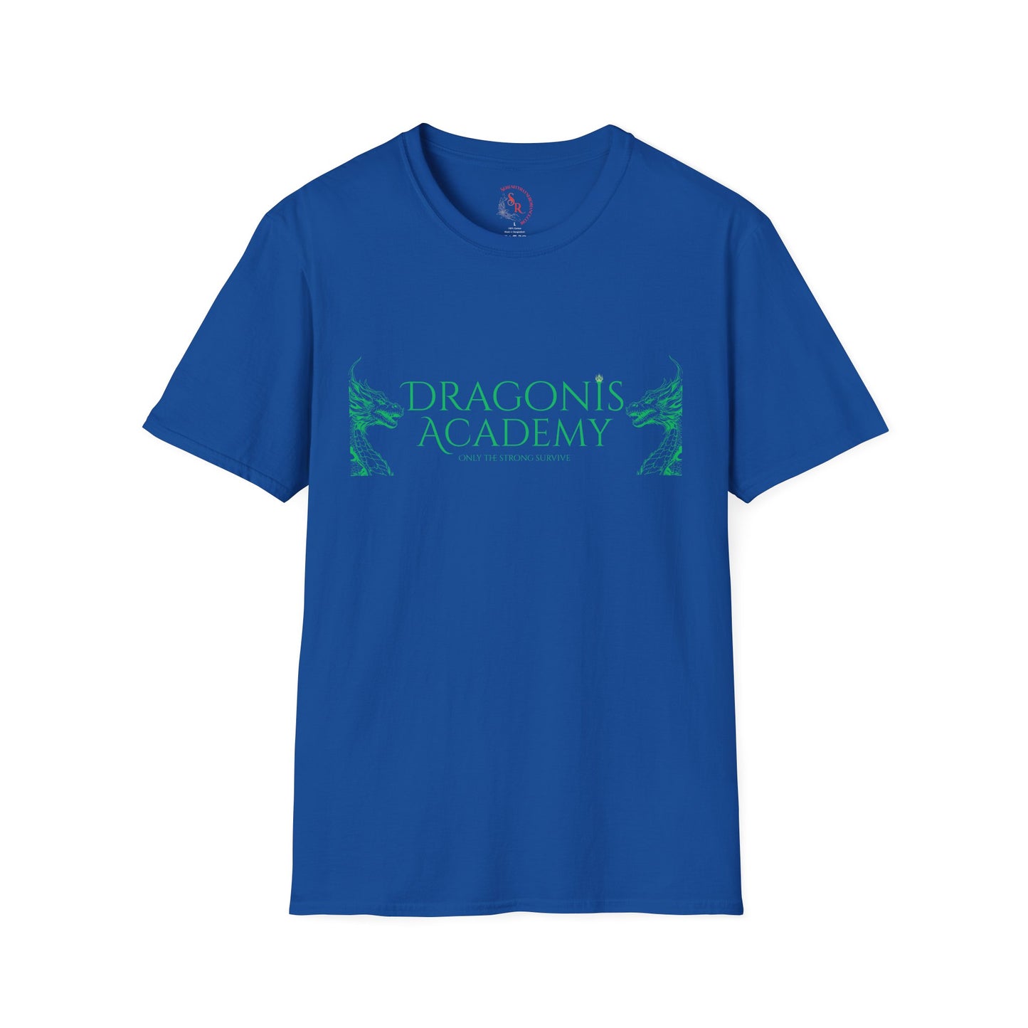Dragonis Academy Unisex Softstyle T-Shirt, Fantasy Shirt, Gift for Book Lovers