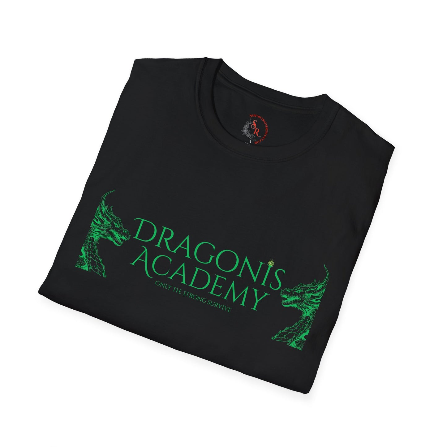 Dragonis Academy Unisex Softstyle T-Shirt, Fantasy Shirt, Gift for Book Lovers