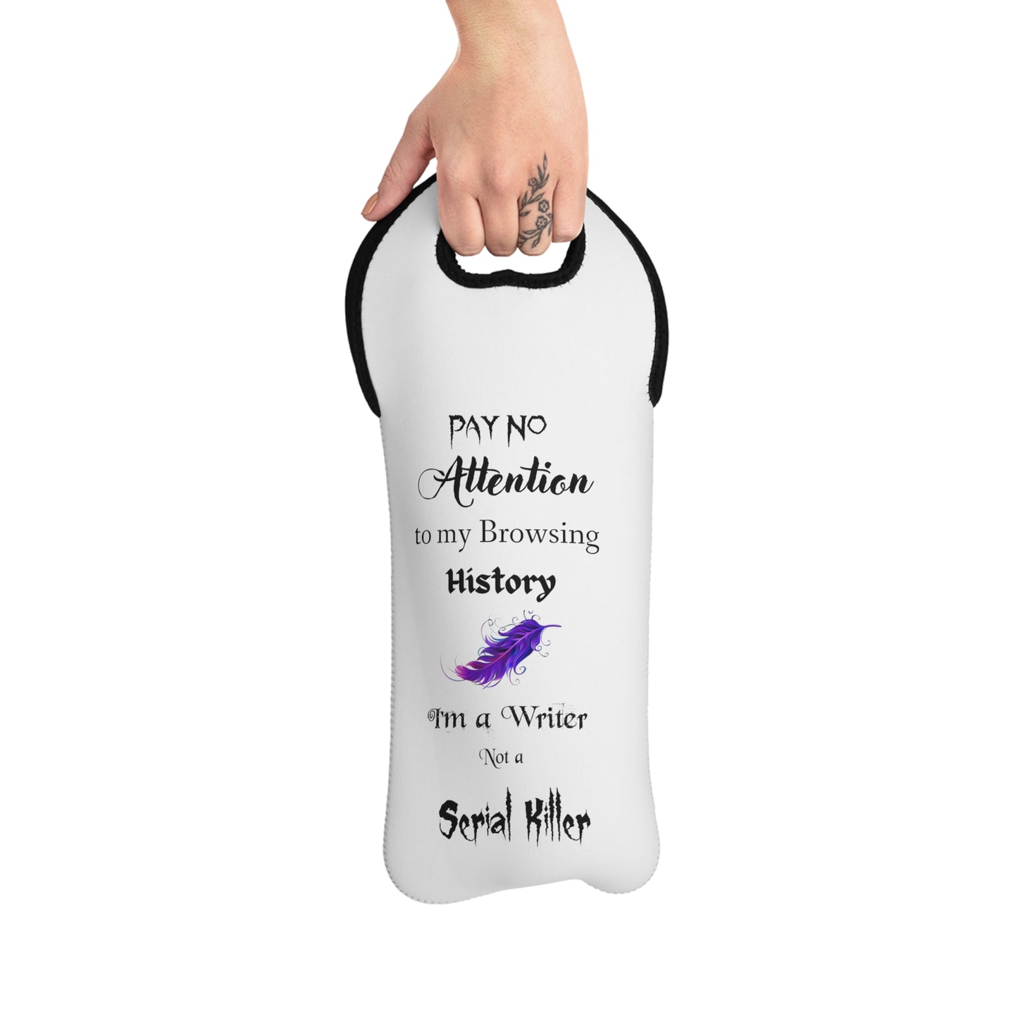 ignore my browser history Wine Tote Bag