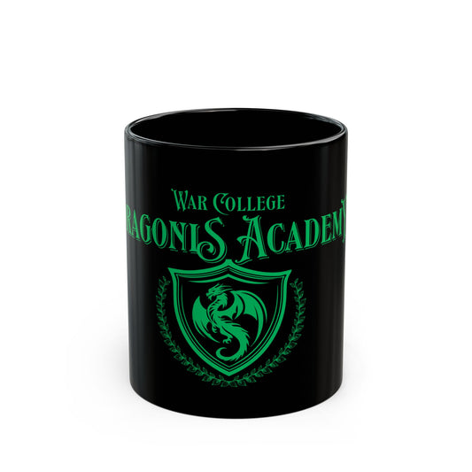 War College Dragons Academy Black Mug - Unique Gift for Students, Coffee Lover, Fantasy Fans, Graduation, Personalized Mug